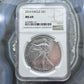 2014 US American Silver Eagle .999 Fine Silver NGC MS69 #6076808-121