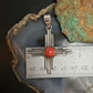 Sterling Silver Southwestern Style Rounded Spiny Oyster Unisex Zia Pendant