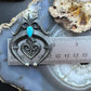 Floyd Parkhurst Sterling Silver Teardrop Turquoise Tufa Cast Unisex Naja Pendant