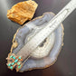 Sterling Silver Southwestern Style Kingman Turquoise Thunderbird Pendant Necklace For Women #1