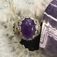 Carolyn Pollack Sterling Silver Oval Amethyst Dome Ring Size 8.25 For Women