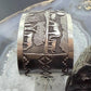 Alex Becenti Native American Sterling Silver Village Life Storyteller Wide Unisex Cuff Bracelet
