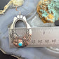 Tommy & Rosita Singer Sterling Silver Dot Turquoise Engraved Dangle Earrings For Women