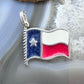 Carolyn Pollack Sterling Silver Lone Star Texas State Flag Unisex Charm Pendant