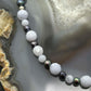 Carolyn Pollack Sterling Silver  Blue Lace Agate &Eggplant Pearl Bead Necklace For Women