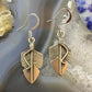 Chris Charley Native American Sterling Small Feather Dangle Earrings For Women