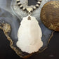 Sterling Silver Southwestern Style Oval Turquoise & Spiny Oyster Decorated Pendant