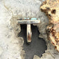 Sterling Silver Southwestern Style Rectangle Turquoise Ring Size 7.5 For Women