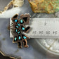 Vintage Native American Silver Turquoise Inlay Rainbow Man Brooch For Women