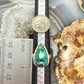 Sterling Silver Southwestern Style Teardrop Azurite Malachite Ring Size 8 For Women
