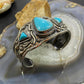 Carolyn Pollack Sterling Silver 3 Turquoise Decorated Heavy Bracelet For Women