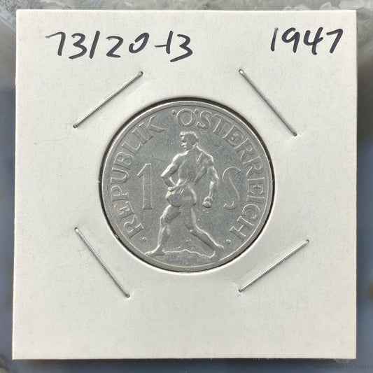 1947 AUSTRIA 1 schilling KM# 2871 Republic post-WWII Collectible Coin #73120-13