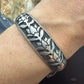 Vintage T.Dobbs Silver Floral Overlay Bracelet For Women
