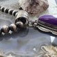 Native American Sterling Silver Teardrop Purple Phosphosiderite Pendant For Women