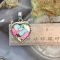 Sterling Silver Southwestern Style Cotton Candy Heart Pendant For Women