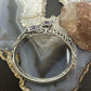 Carolyn Pollack Sterling Silver Faceted Amethyst Overlapping Decorated Hinged Bracelet