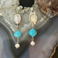 Carolyn Pollack Sterling Silver MOP & Turquoise Dangle Earrings For Women