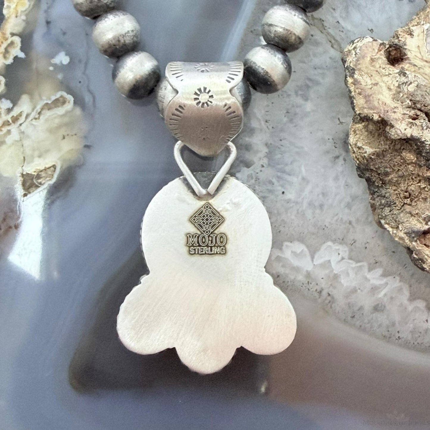 Genuine 1944 90% Silver Mercury Dime Coin w/Oval Turquoise Decorated Unisex Pendant