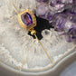 14K Yellow Gold 1963 Immaculate Collage Amethyst Pin Collectible Item