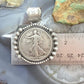 1944 Genuine 90% Silver US Walking Liberty Half Dollar Decorated Unisex Pendant