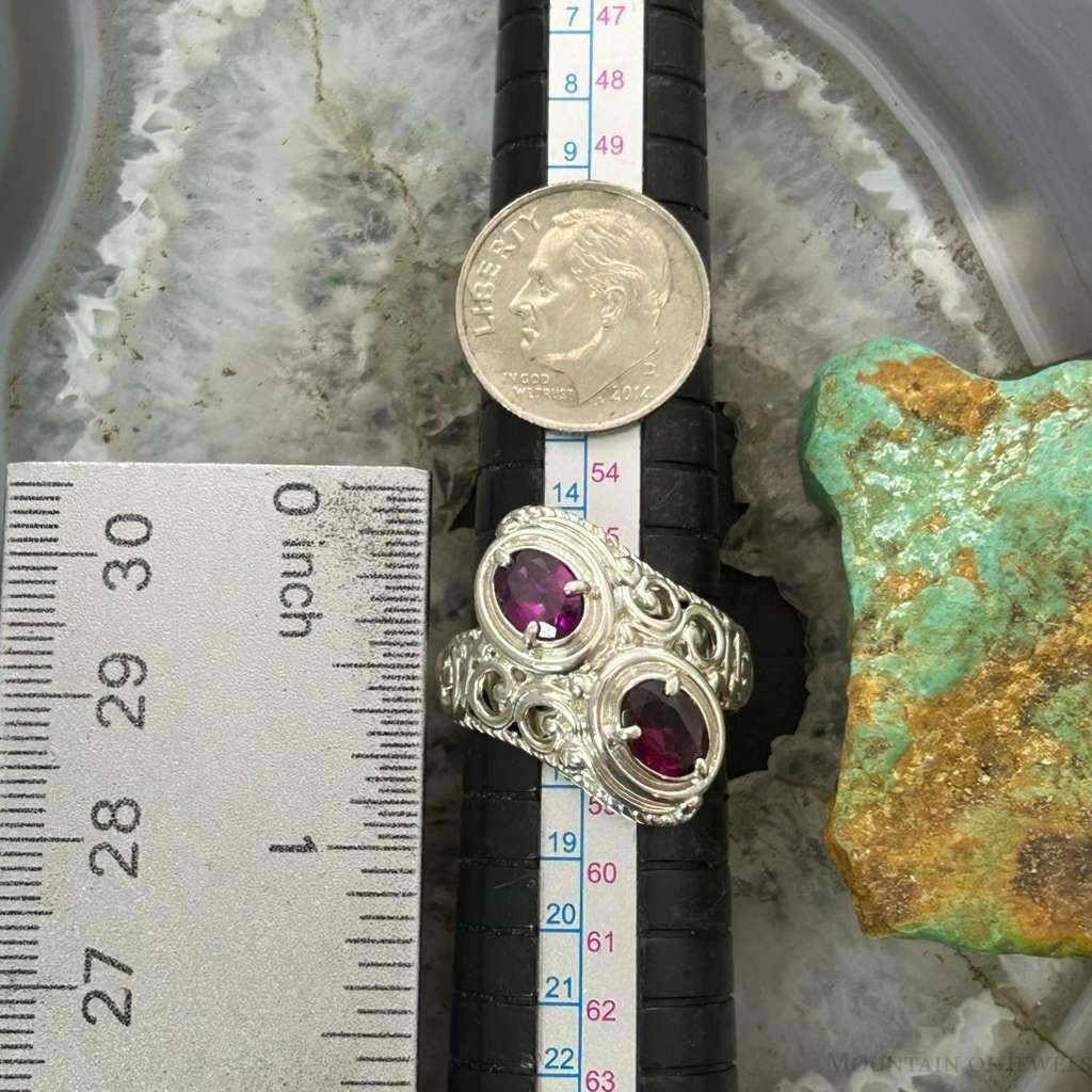 Carolyn Pollack Sterling Silver Faceted Tourmaline Doublet Ring Size 8 For Women