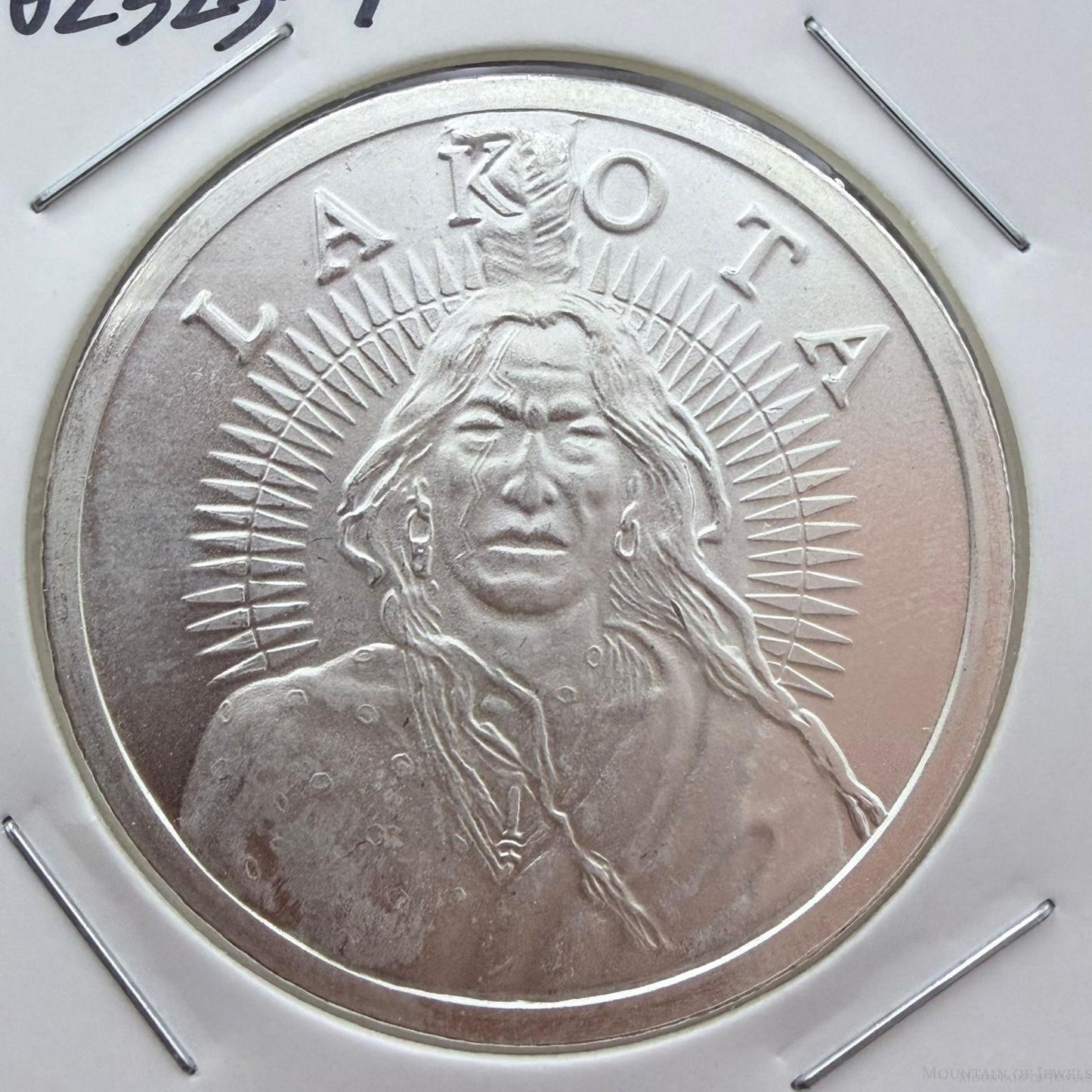 US One Troy Ounce .999 Fine Silver Round Lakota Design #102525-9HXPE