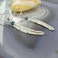 Anthony Gatewood Sterling Silver & Turquoise Bead Feather Dangle Earrings For Women