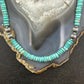 Sterling Silver Southwestern Style Turquoise Beads & Sterling Beads 18"-20" Necklace For Women