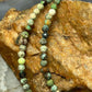 Sterling Silver 4mm Faceted Hubai Turquoise Beads 22" Necklace For Women