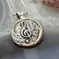Vintage Sterling Silver Treble Clef Unisex Pendant