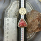 Sterling Silver Southwestern Style Triangle Thulite Split Shank Ring Size 9 For Women