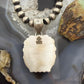 Sterling Silver Southwestern Style Rectangle Blackjack Turquoise Decorated Pendant #1