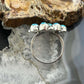 Sterling Silver Southwestern Style Mohave Turquoise Cluster Ring Size 8 For Women
