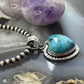 Sterling Silver Southwestern Style Chrysocolla Heart Shape Pendant For Women