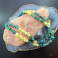 Desert Rose Trading Sterling Silver 2 Strand Turquoise & Yellow Opal Necklace For Women