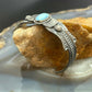 Kevin Billah Native American Sterling Silver Oval Turquoise Bracelet For Women