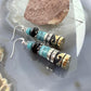Tommy & Rosita Singer Sterling Silver Turquoise & Onyx Beads Dangle Earrings For Women