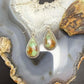 Sterling Silver Southwestern Style Teardrop Turquoise Dangle Earrings For Women #1