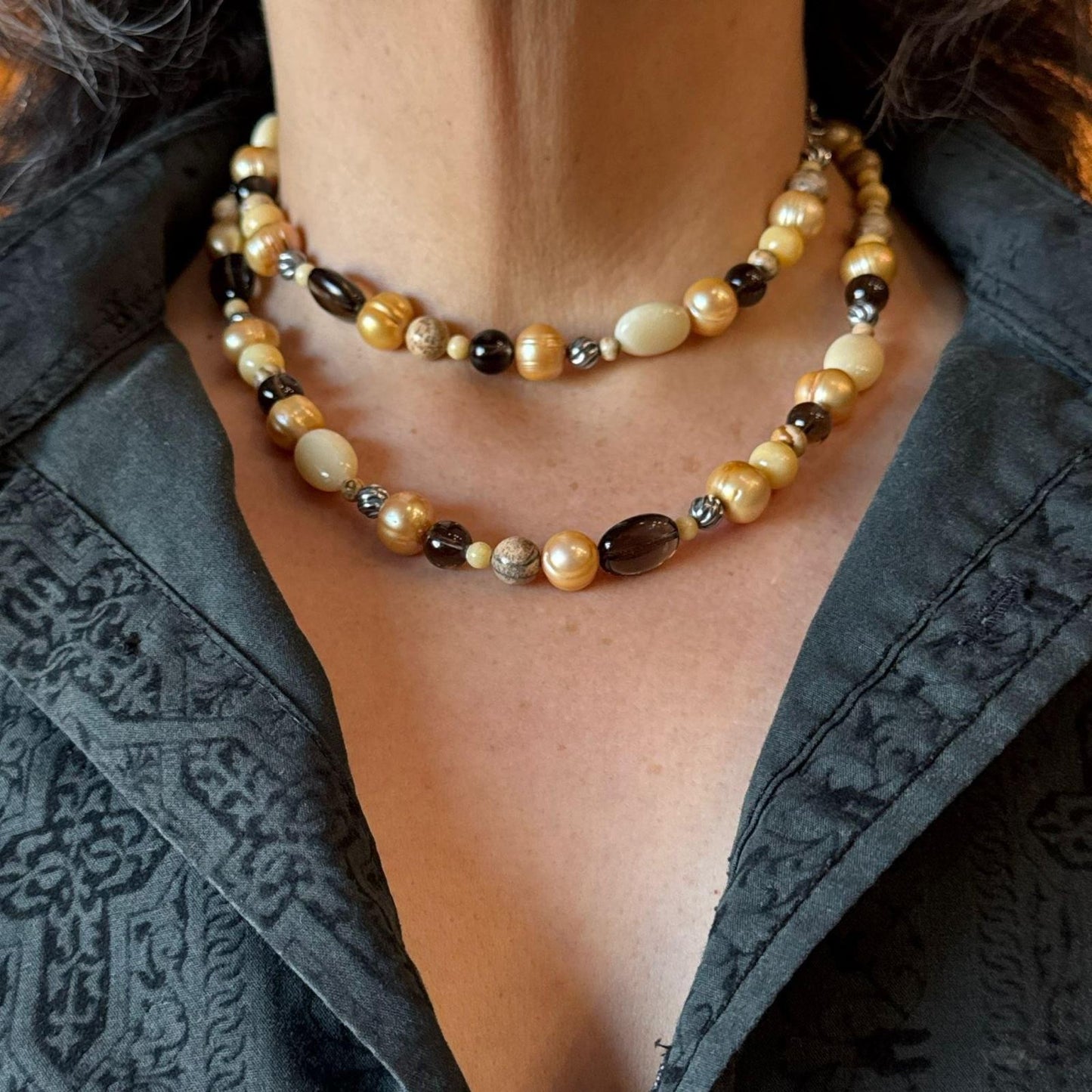 Carolyn Pollack 3mm-15mm Multi-Gemstone Beads 28"-31" Necklace For Women