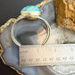 Frank Chavez Sterling Silver Native American Triangle Turquoise Bracelet For Women #1
