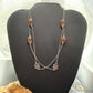 Carolyn Pollack Sterling Silver Chain Link w/Carnelian Beads 31" Necklace For Women