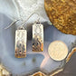 Michael Nez Native American Sterling Silver Stamped Curved Dangle Earrings For Women