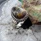 Sterling Silver Southwestern Style Teardrop Pilbara Picasso Jasper Ring Size 11 For Women