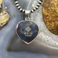 Sterling Silver Southwestern Style Malachite Heart Shape Pendant For Women