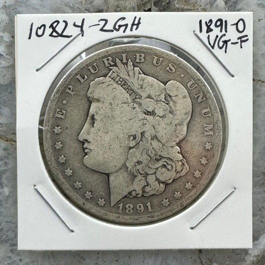 1891-O US 90% Morgan Silver Dollar VG-F #10824-2GH