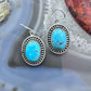 Sterling Silver Southwestern Style Turquoise Decorated Dangle Earrings For Women