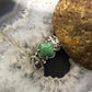 Jody Naranjo Sterling Silver Diamond Shape Green Turquoise Petroglyph Ring Size 9 For Women