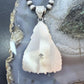 Sterling Silver Southwestern Style Triangle Dendritic Jasper & Turquoise Pendant For Women