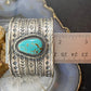 Tawney Cruz-Willie Sterling Silver Turquoise Stamped Wide Bracelet For Women
