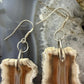 Sterling Silver Agate Slab Dangle Earrings For Women #400
